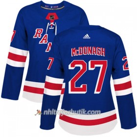 Dame Ishockey New York Rangers Tröja Ryan McDonagh 27 Adidas 2017-2018 Blå Authentic